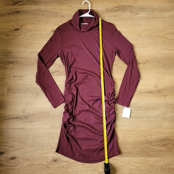 NWOT Michael Stars Burgundy Bodycone Dress XL Mock Nick Fitted Modal - Picture 6 of 12